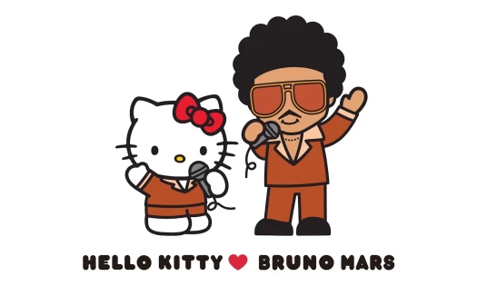 Hello Kitty and Bruno Mars