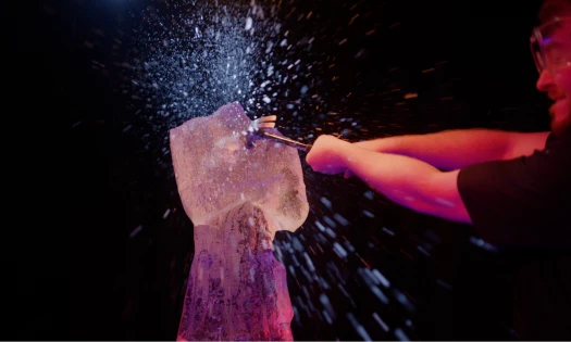 'Hella Chill' Ice Sculpture
