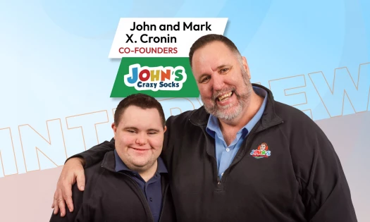 John and Mark X. Cronin, founders of John’s Crazy Socks