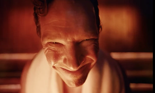 Benedict Cumberbatch in a sauna