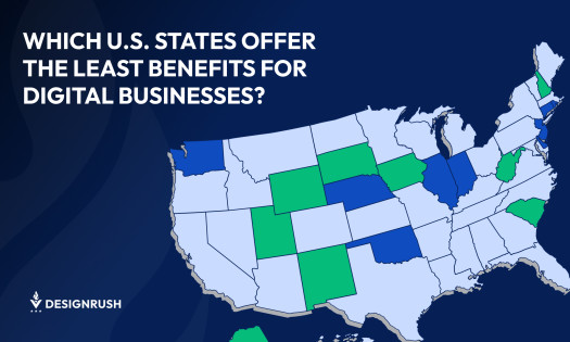 Map of U.S. states with the least tax benefits