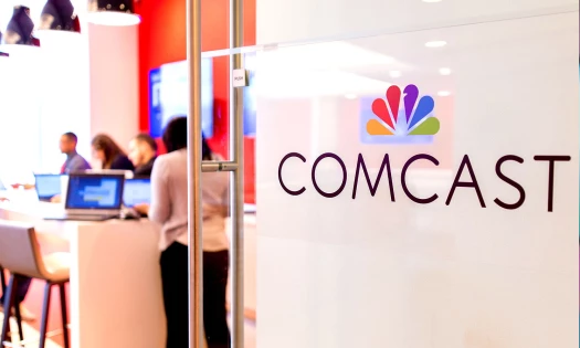 Comcast logo in office