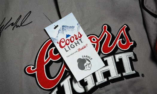 Coors Light tag on a v