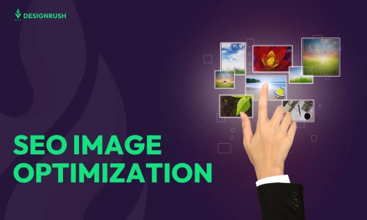 Illustration showing SEO image optimization process