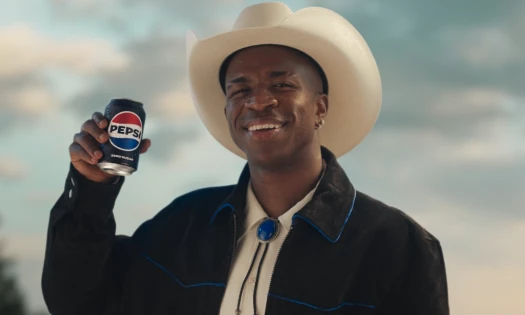 Vini Jr. drinks a can of Pepsi
