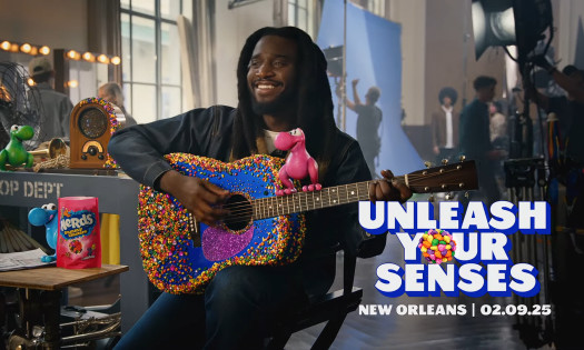 Shaboozey Plays a Guitar Covered in Nerds Candy