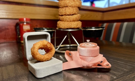 Red Robin Onion Ring and Engagement Ring