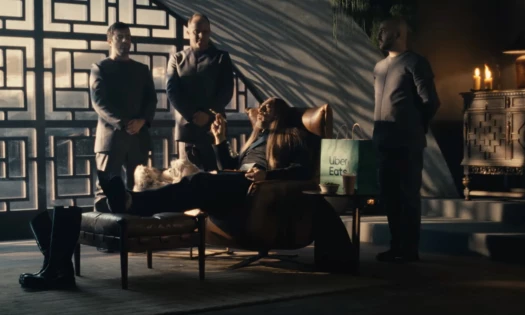 Javier Bardem as a villain for Uber Eats