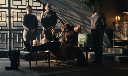 Javier Bardem as a villain for Uber Eats