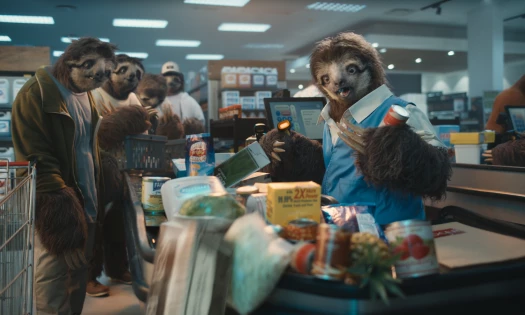Sloths in Coors Light's Super Bowl ad