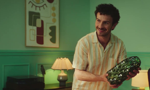 A man holding a vase in Wayfair ad