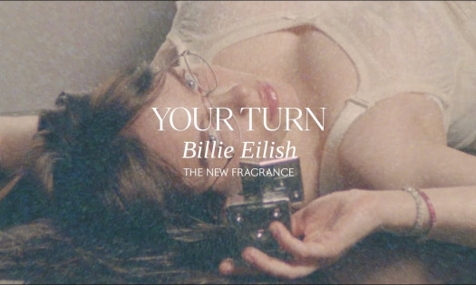 Billie Eilish models her new fragrance