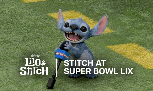 Stitch at Super Bowl LIX