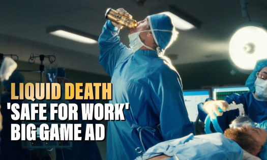 A surgeon drinks Liquid Death