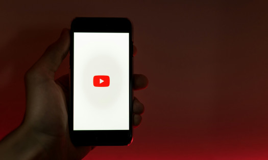 YouTube on phone screen