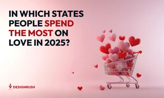 In which states people spend the most on love in 2025 graphic