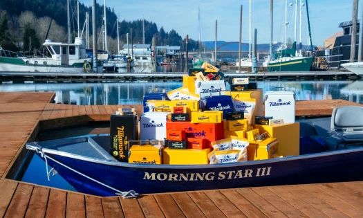 A boat full of Tillamook cheese
