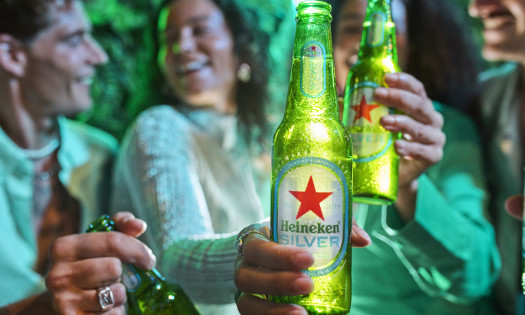 Bottles of Heineken Silver