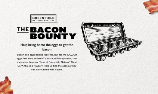 The Bacon Bounty website