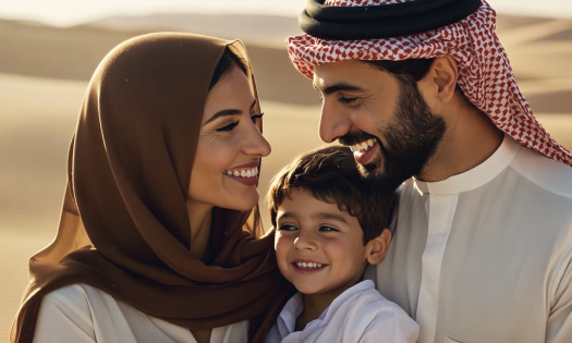 AI-generated family in KSA