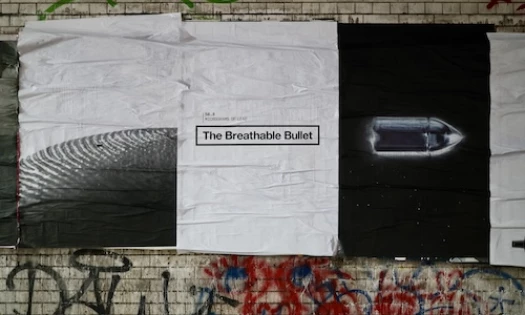'The Breathable Bullet' in black and white