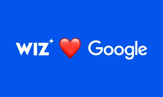 Wiz loves Google graphic with heart
