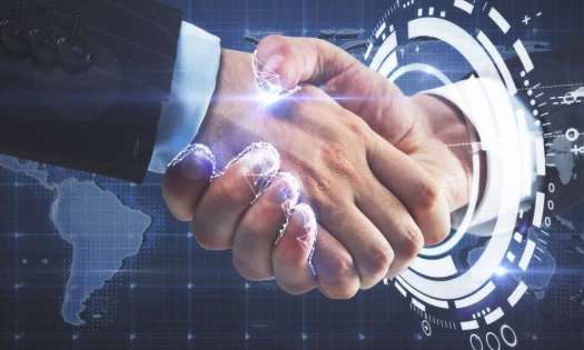 Two men shaking hands