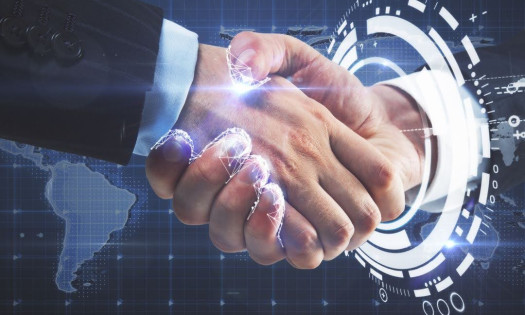 Two men shaking hands