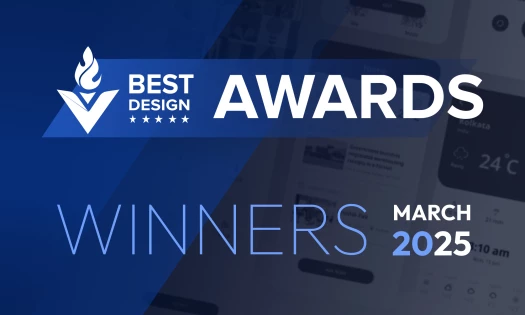 DesignRush March 2025 Best Design Award Winners graphic
