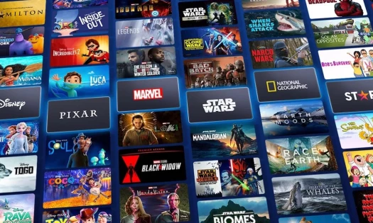 Movie posters on Disney+