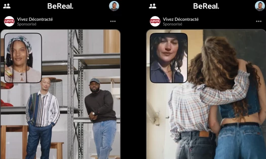 Screenshots of BeReal's Ad Platform