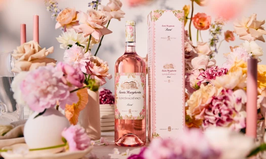 Rosé wine from Santa Margherita and LoveShackFancy