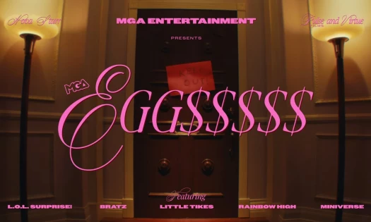 The logo for the “MGA Presents: EGG$$$$$” campaign