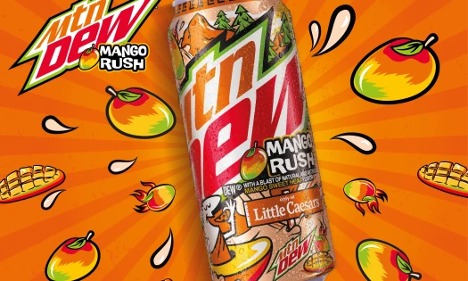 Little Caesars Mountain Dew Mango Rush can graphic