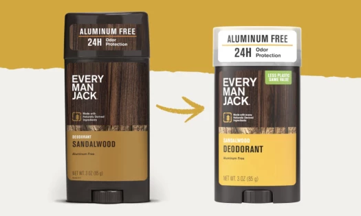 Every Man Jack's old and new packaging design