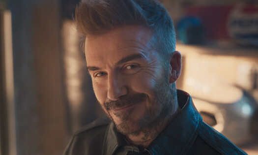David Beckham smiling in new Pepsi ad