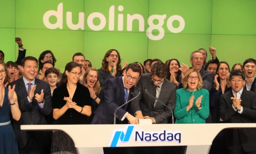 Duolingo team at Nasdaq