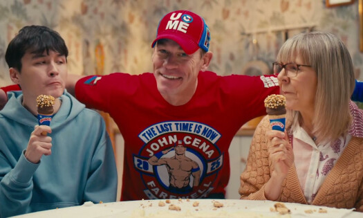 John Cena in Drumstick ad with a teen and his grandma