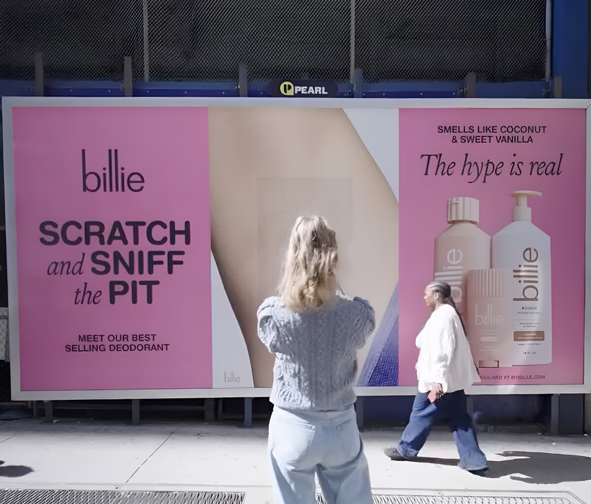 Billie Gets Creative with Scratch-and-Sniff Armpit OOH Ads for Its New Deodorant
