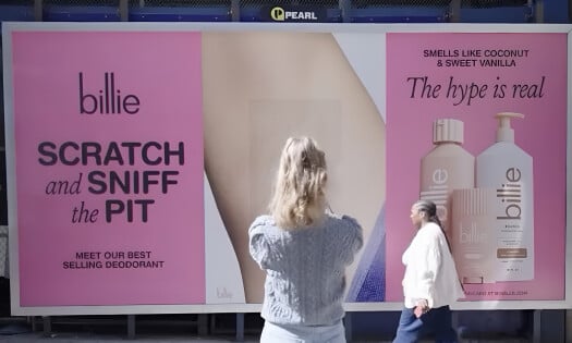 Billie OOH ad