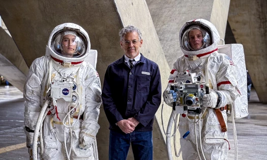 Tom Sachs with astronauts