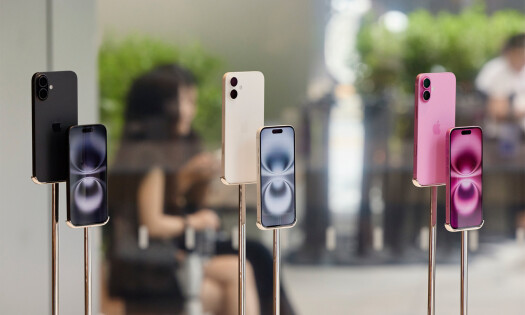 Apple's iPhone 16 in black, gold, and pink