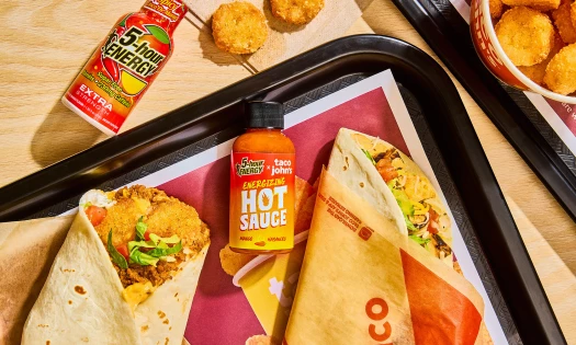 The new Energizing Hot Sauce paired with tacos