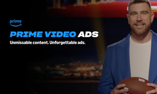 A screenshot of the Amazon Prime Video page with a man holding a football