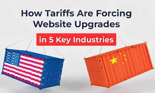 A graphic of two shipping containers, one from the U.S. and the other from China.