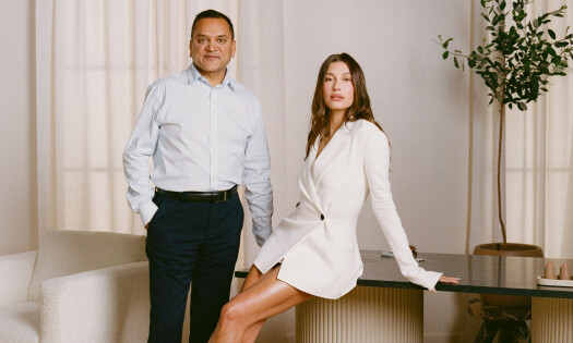 e.l.f. Beauty Chairman and CEO Tarang Amin and Rhode Founder Hailey Bieber