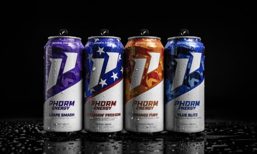 The four flavors of the new Phorm Energy drink