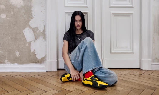 Amelia Gray posing with Puma clothing