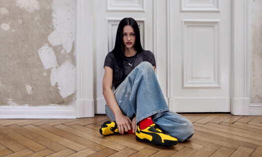 Amelia Gray posing with Puma clothing