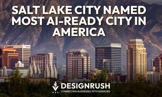"Salt Lake City Named Most AI-Ready City in America" graphics by DesignRush
